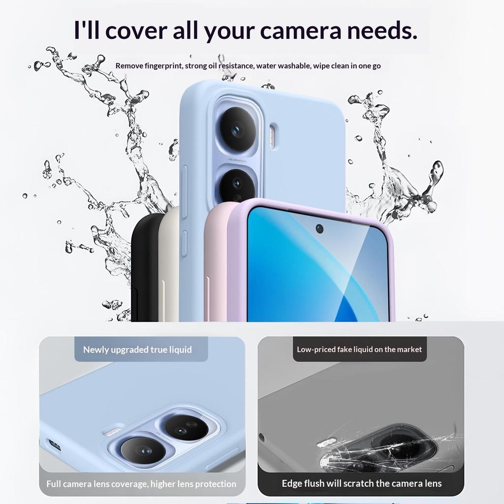 For vivo iQOO Neo11 5G Case Skin-Friendly Liquid Silicone + PC Phone Cover
