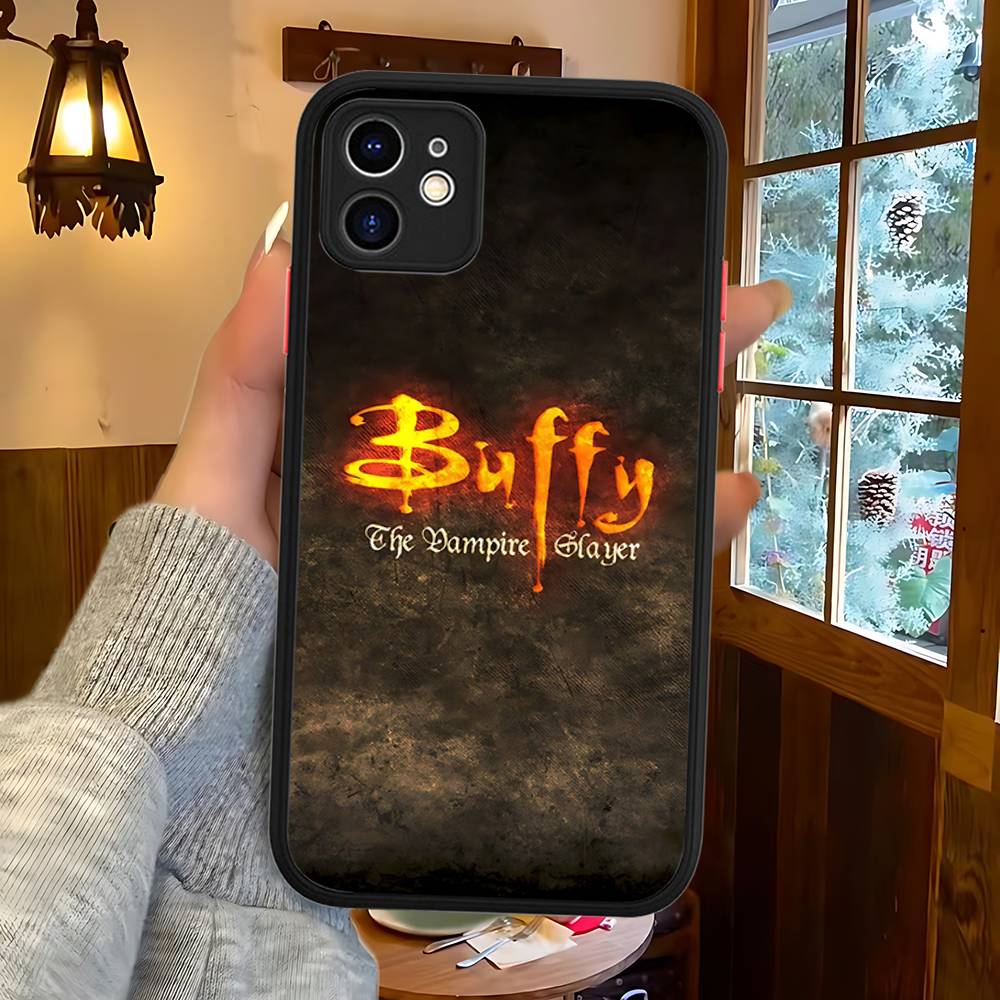 

B-Buffy The Vampire Slayer For IPhone 16 15 13 12 14 11 Pro Max X XS MAX Color Case Matte Silicone Phone Cover iphone 11pro