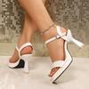 Fashion 2025 New Summer Women's Ultra High Heel Sandals Open Toe Single Strap Buckle Minimalist Stylish Office Work Casual Shoes Zapatos