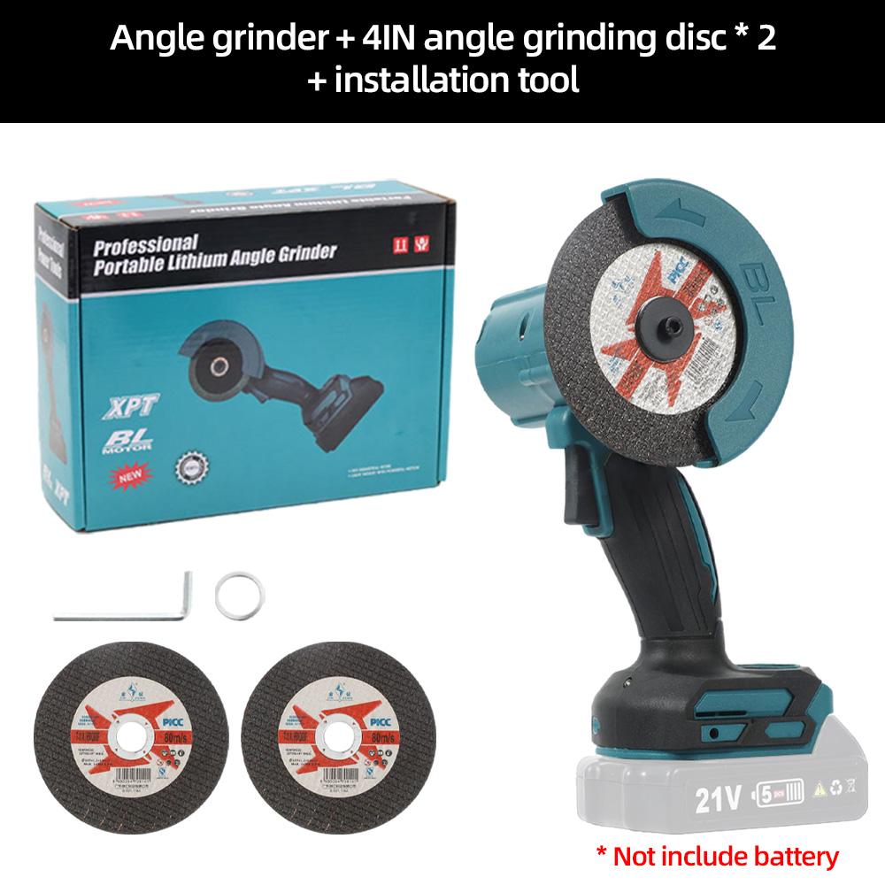 

4-дюймовая беспроводная электрическая угловая шлифовальная машина, шлифовальная, режущая, полировальная машина, деревообрабатывающий электроинструмент для аккумулятора Makita 21 В