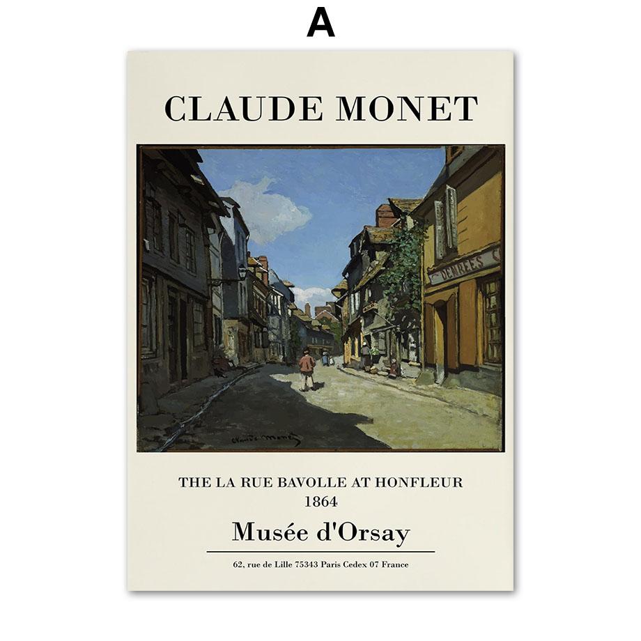Van Gogh Claude Monet Abstract Vintage Wall Art Canvas Painting Nordic Posters And Prints Wall Pictures For Living Room Decor