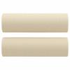 2 Seater Sofa with Decorative Cushions Cream 120 Cm Fabric