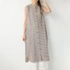2026 Spring/Summer Mori-kei Check Sleeveless Bubble Dress for Women - Loose & Versatile Casual Vest Style