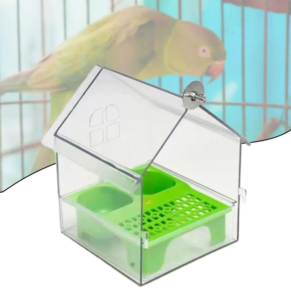 3-in-1 Vogel Papagei Futterbox Auslaufsicher Große Kapazität Vogelhäuschen Multifunktion Verhindert Streuung Vogeltränke