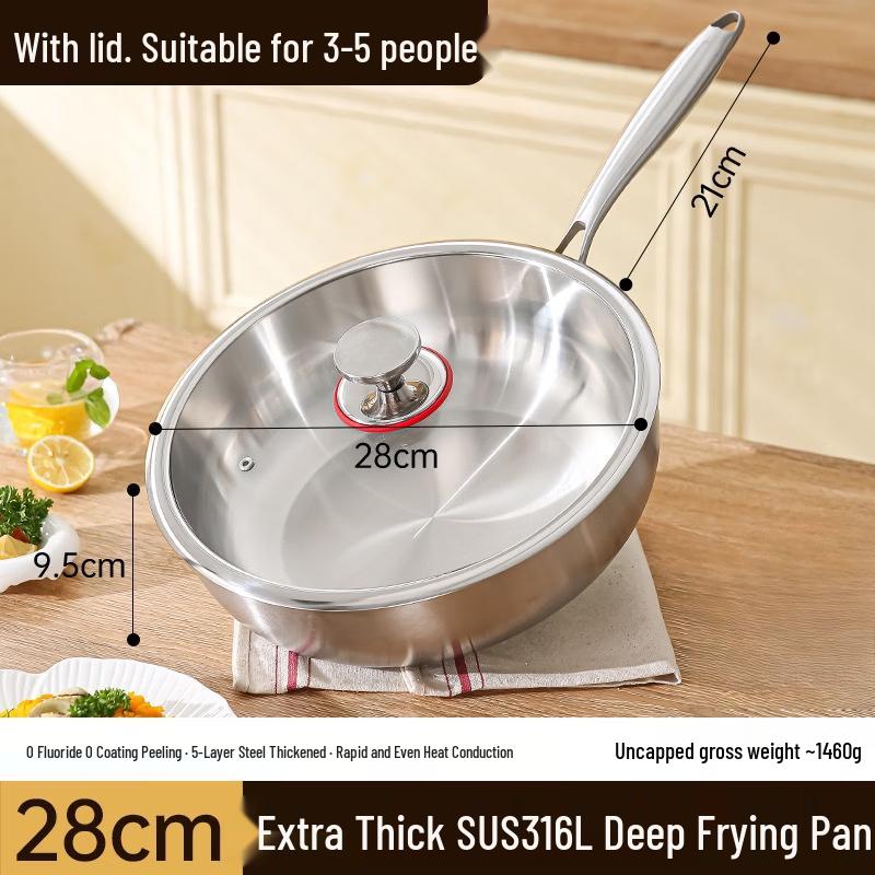 Wuhe 430 Stainless Steel Non-Stick Wok