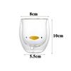 Double Wall Glass High Borosilicate Coffee Cup Heat Resistant Cute Animal Style Tea Mug Milk Juice Drink Glass for Friends Gifts