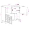 Storage Cabinet in Brown 80 x 33.5 x 75 cm Solid Mango Wood