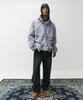 Magoodgan Hunter 5503 Nylon High-Neck Hooded Oversized Grayish-Purple Jacket