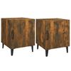 Nightstands 2 pcs Smoked Oak Wood Based Material