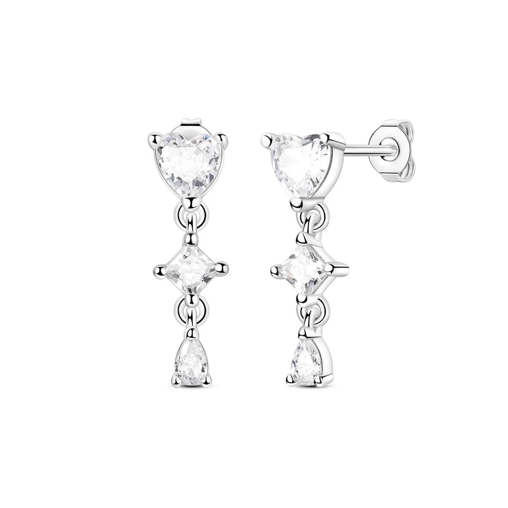 PANPOKI 925 Silver Starry Tassel Drop Earrings Women Trendy Multi Layer Party Jewelry Gifts for Her Elegant Charm