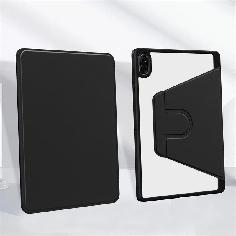 Honor X8A 11" Ultratenké pouzdro s koženým otočným stojánkem odolné proti pádům s plným akrylovým krytím