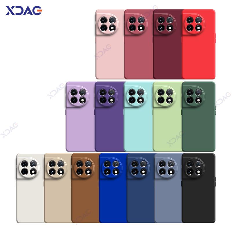 Mobile Phone Case for OnePlus 11 OnePlus11 5G 360 Soft Protector Luxury Square Liquid Silicone Back Cover Anti Fall Bag