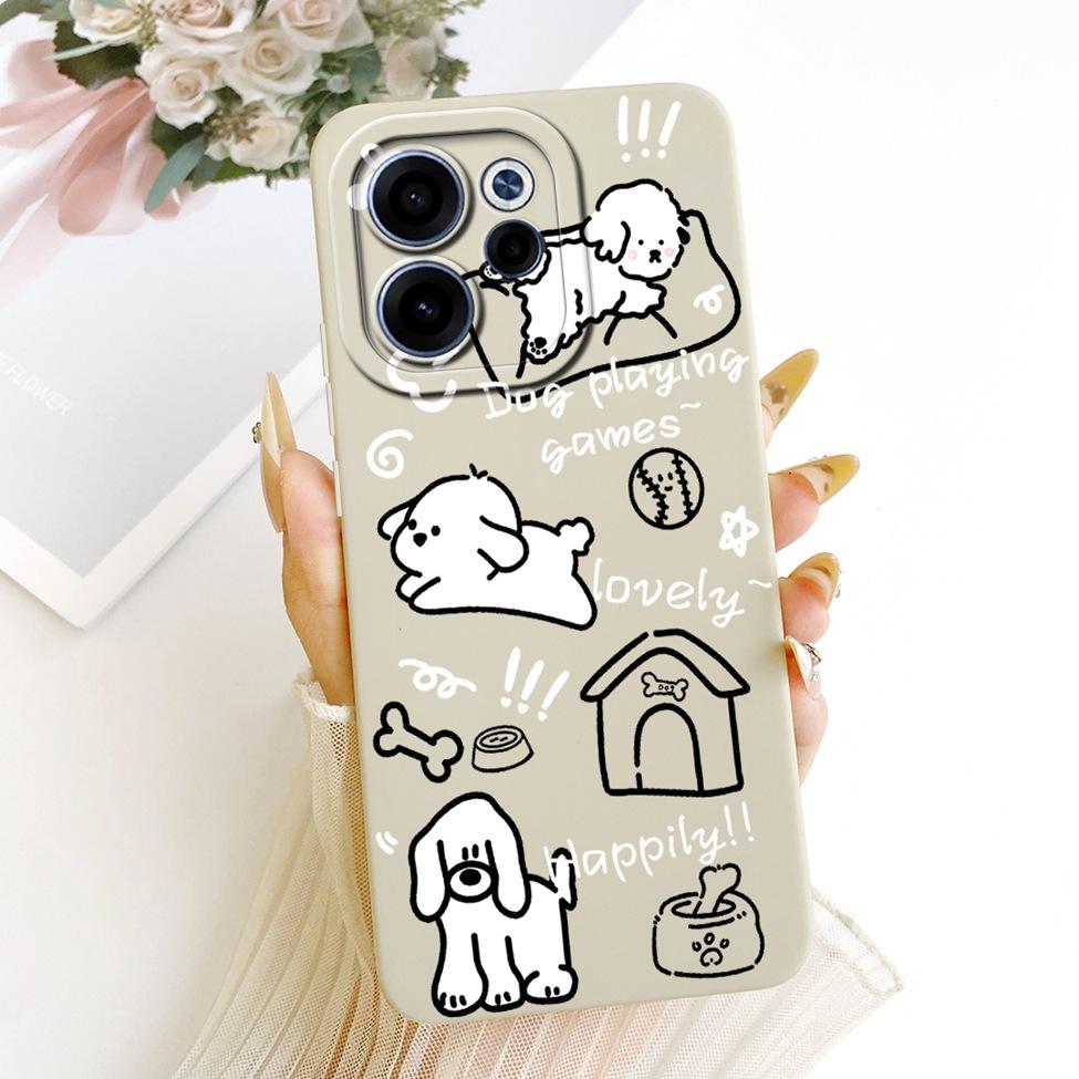 For Oppo CPH2801 Phone Case For Oppo Reno 15F Casing Silicone Luxury Fashion Flowers Kawaii Cute Painted Cover For Oppo Reno15 F