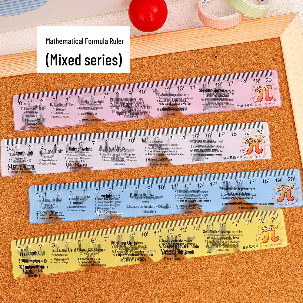 Student Math Formula and Wave Scale Ruler Set