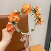 Children'S Headband Princess Super Fairy Wreath Headdress Girl Forest Series Simulation Flower Ribbon Headband Girl Head