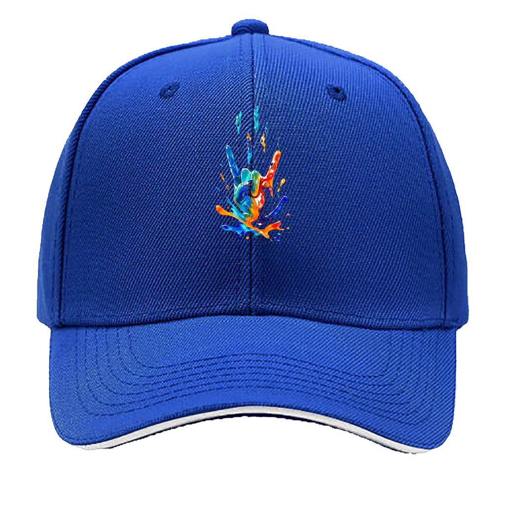 Abstract Liquid Splash Gesture Artwo Sandwich Baseball Cap Sun Cap Outdoor Workouts Hat