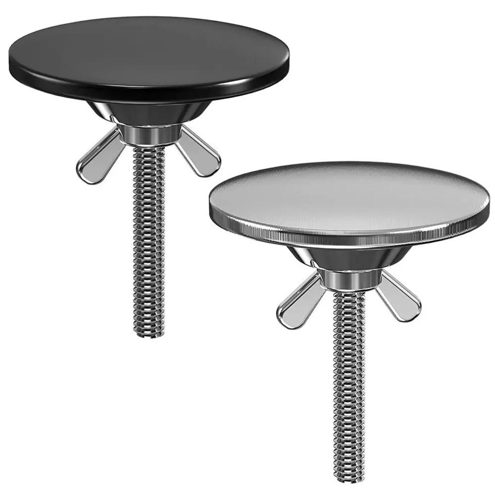 Elegancka metalowa zaślepka otworu w zlewie kuchennym na baterię, dla minimalistycznego wyglądu