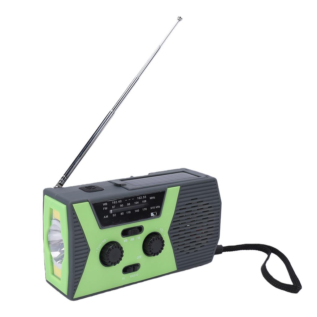 Emergency Radio Solar Hand Crank Weather Portable Self Powered NOAA AM FM WB Phone Charger 2000mAH with LED Light