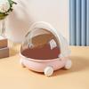 Durable Cradle Shape Box Featuring Flipping Cover for Organizing Toy Stationery and Trinkets on Desktop Front