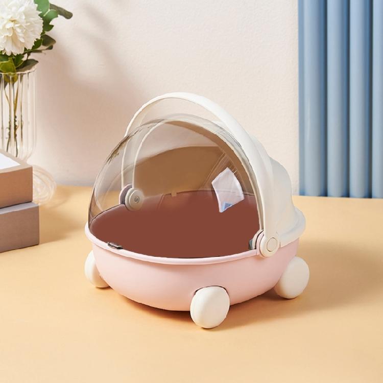 Durable Cradle Shape Box Featuring Flipping Cover for Organizing Toy Stationery and Trinkets on Desktop Front