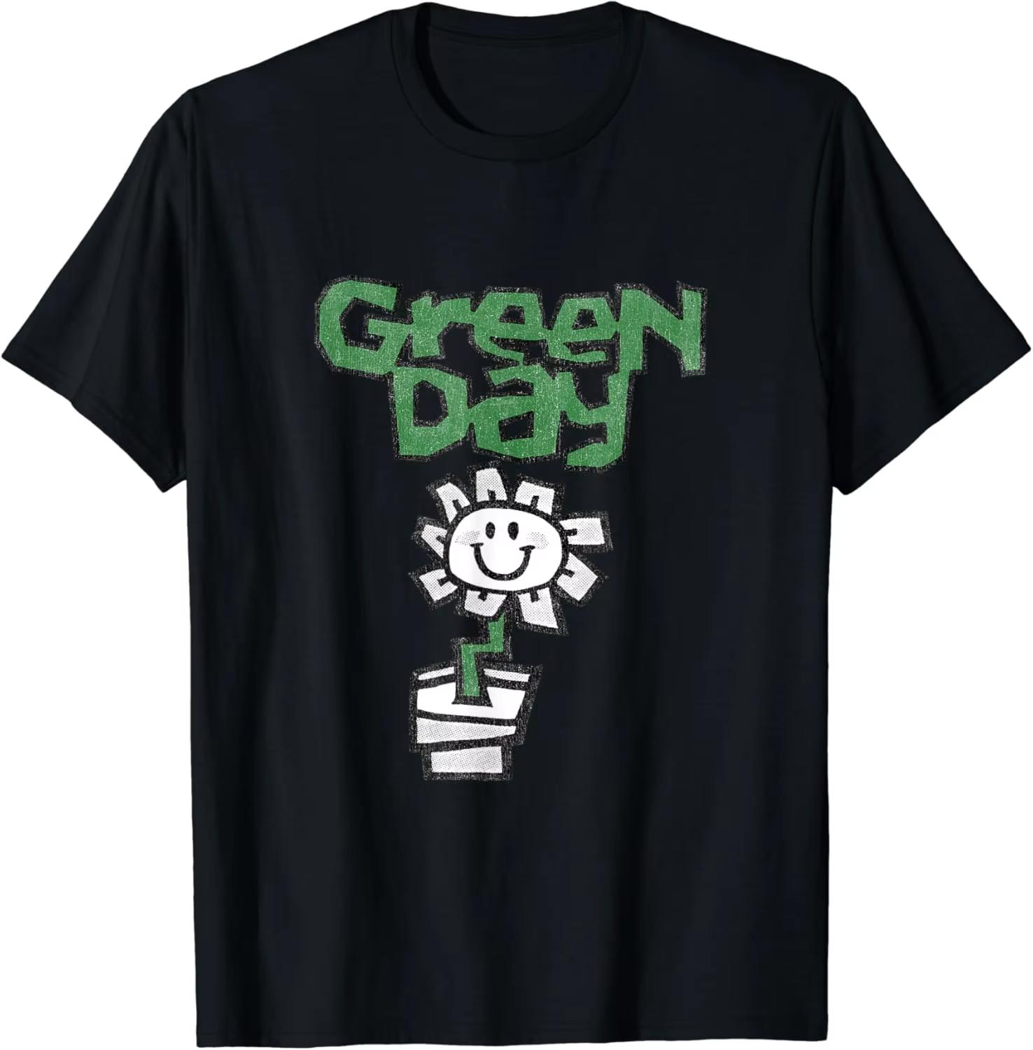 

Green Day Flower Pot TShirt Funny Cute Kawaii Clothes Tops Graphic T Shirts Cute Birthday Women Clothing Camisetas Ropa Mujer 4XL