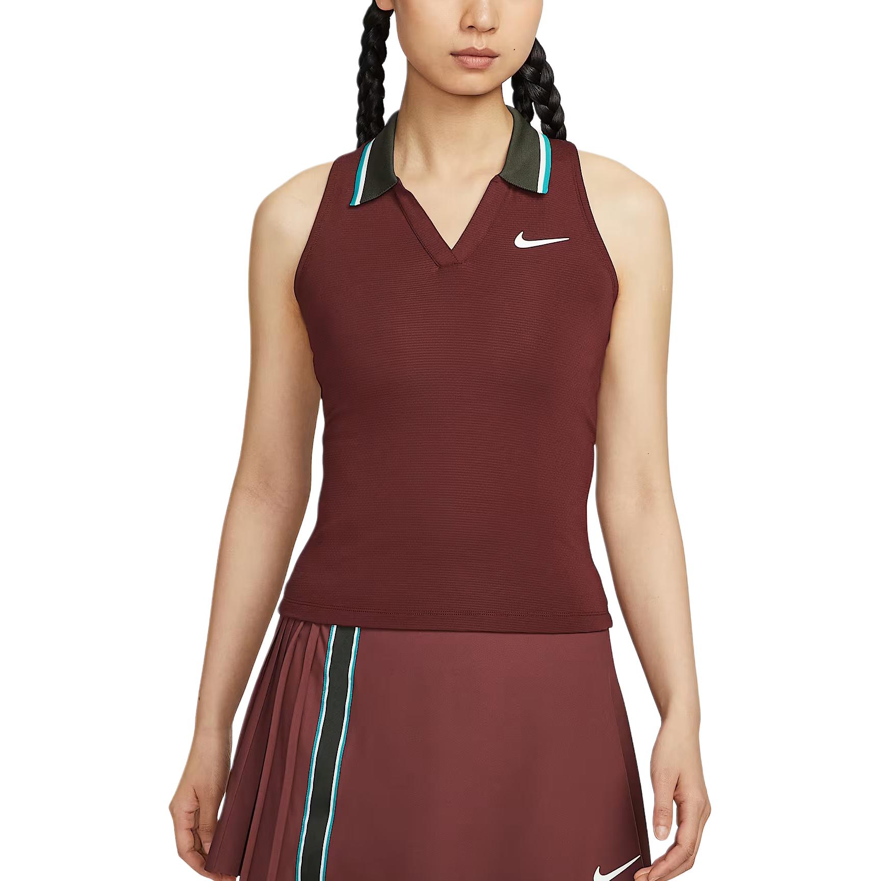 

Nike Court Slam Dri-Fit Comfortable Breathable Quick-Drying Soft Tank Top Women tops Dark-Team-Red Cactus-Green White FZ6753-619 M