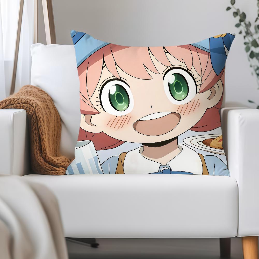 Аниме Семья Шпиона Kawaii Милая Наволочка Применимое Пространство Для Гостевых Комнат Интерьеров Автомобилей Офиса Декора Дома 12x12Inch