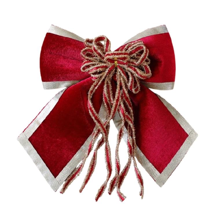 Velvets Christmas Bows Decoration For Indoor Festives Display And Gifts Easy To Hanging Bowknot Pendant for Tree Window