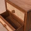 Retro-Stil Weinreben-Geflecht Organizer-Boxen Handgefertigte Schmuckschatulle Schreibtisch Massivholz Abnehmbarer Make-up-Organizer Heimdekoration Box