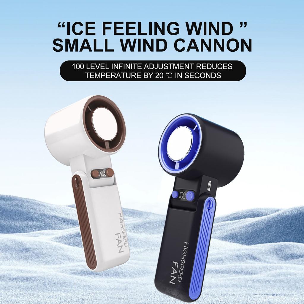 Ice Compress Handheld Fan Semiconductor High-speed USB Fan Portable Folding Small Wind