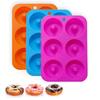 6 Hole Silicone Donut Mold DIY Cookie Chocolate Mould Non-Stick Cake Dessert Bakeware Heat Resistant Baking Pastry Tools