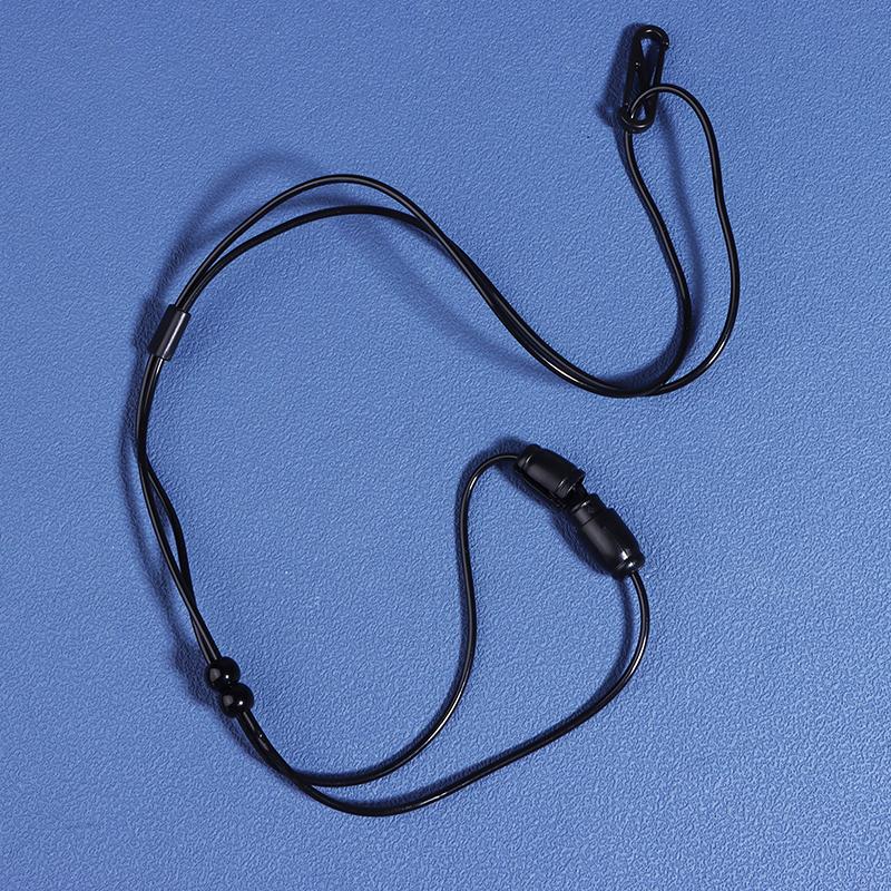 High Quality Multipurpose Referee Whistle Rope Lanyard Black Pvc Whistle Strap Long Lanyard Key Hanging Rope