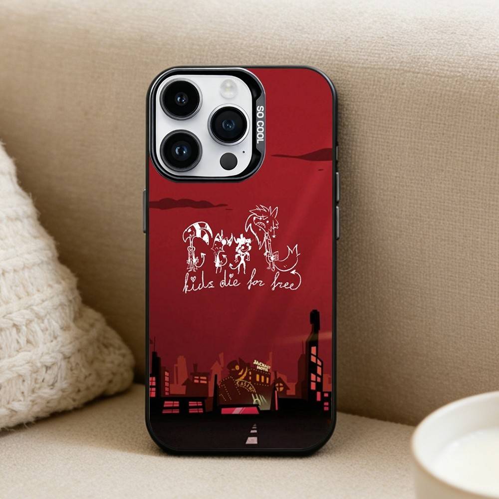 

Anime H-Helluva B-Boss Phone Case For iPhone17, 16,15,14,13,12 Pro Max Black Candy Matte Shockproof Cover iPhone16promax