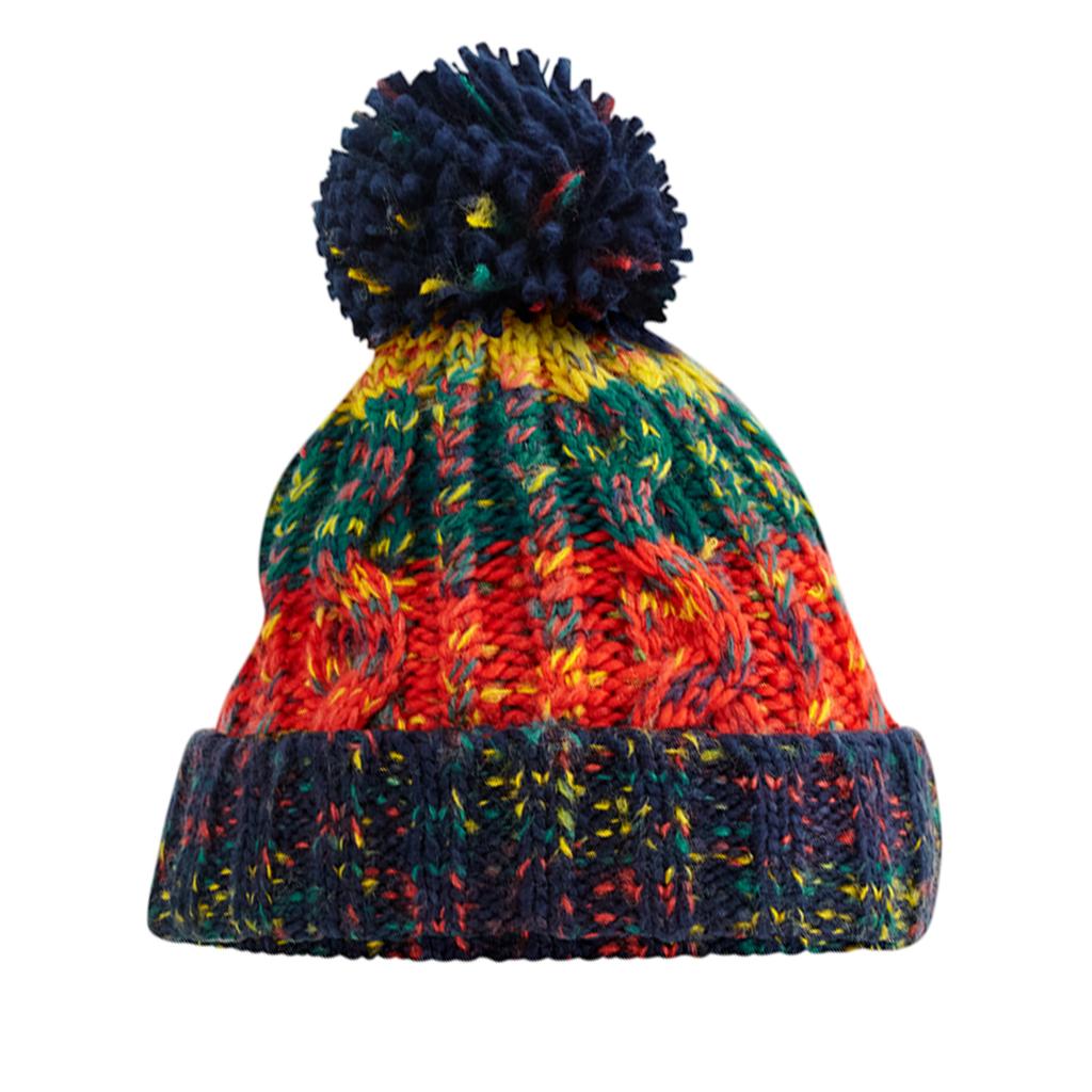 Corkscrew Pom Pom Beanie