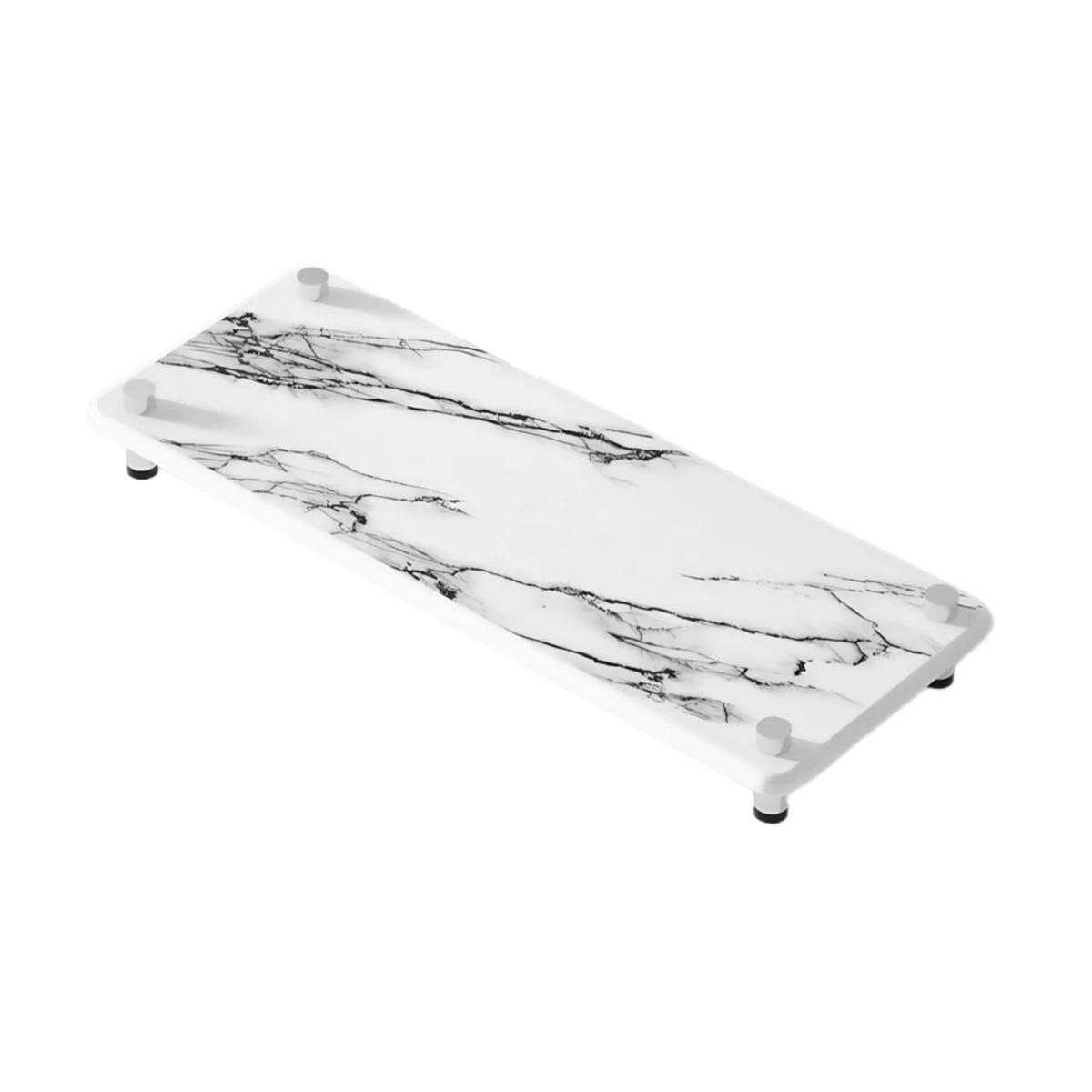 

Bathroom Caddy Absorbing Drying Mat Home Organization 28x11cm Elegant Essential Oil Tray Environmentally Conscious белый