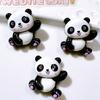 10 Pièces Nouvelles Mignonnes Colorées Collection Panda Dessin Animé, Ornement Dos Plat, Accessoires Nœuds Bijoux