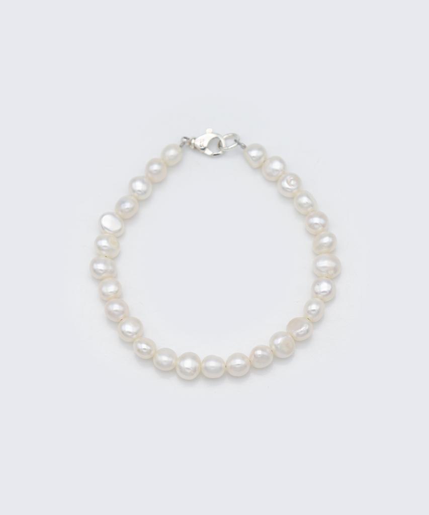 Bonbeau Relief Water Pearl Simple Bracelet 6Mm Relief Rice Grain Freshwater Pearl Layered Bracelet