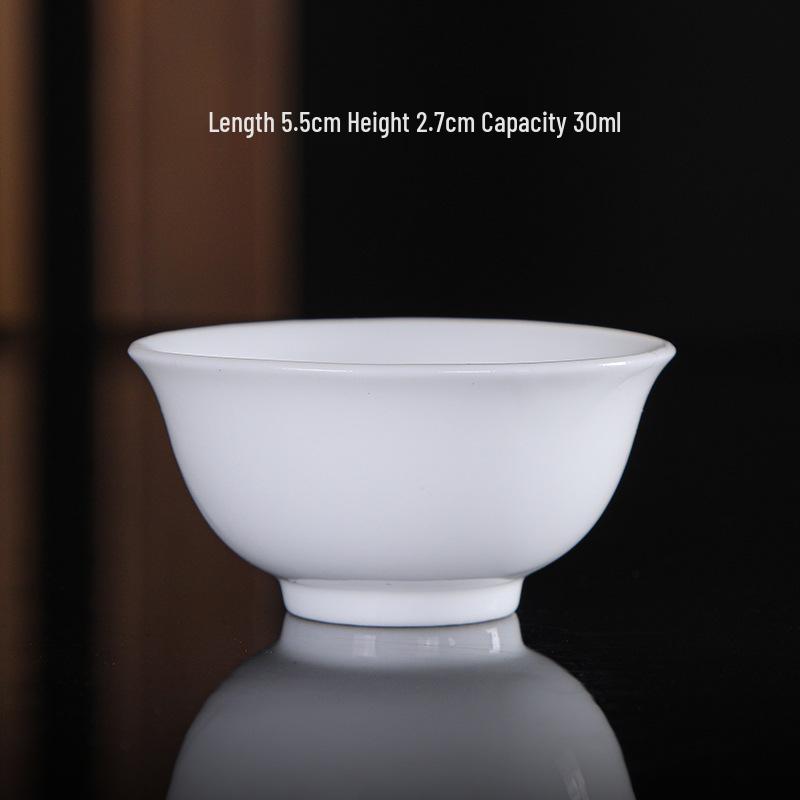 Gongfu Style High-White Porcelain Conical Tea Tasting Cup