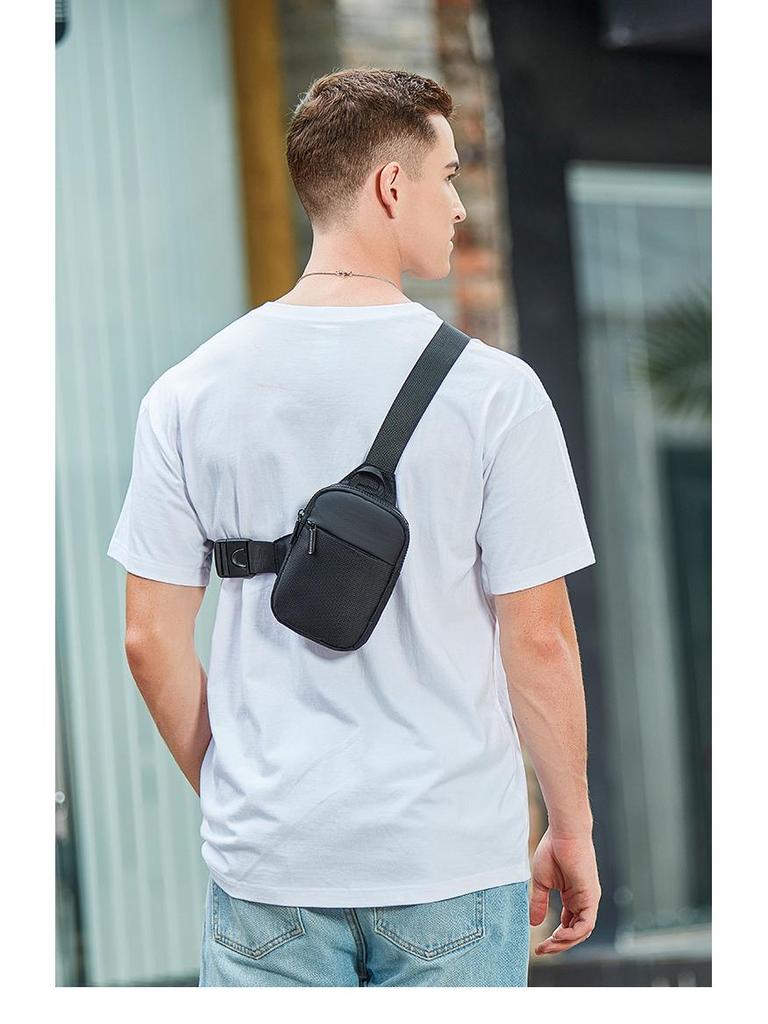Men's Fashionable Mobile Phone Crossbody Bag - Casual Japanese Style, Lightweight, Simple Shoulder Bag