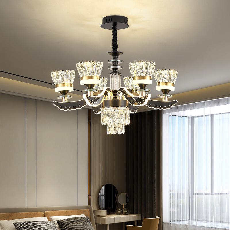 Nordic Crystal Chandelier: Modern Luxury for Living, Dining & Bedroom Spaces