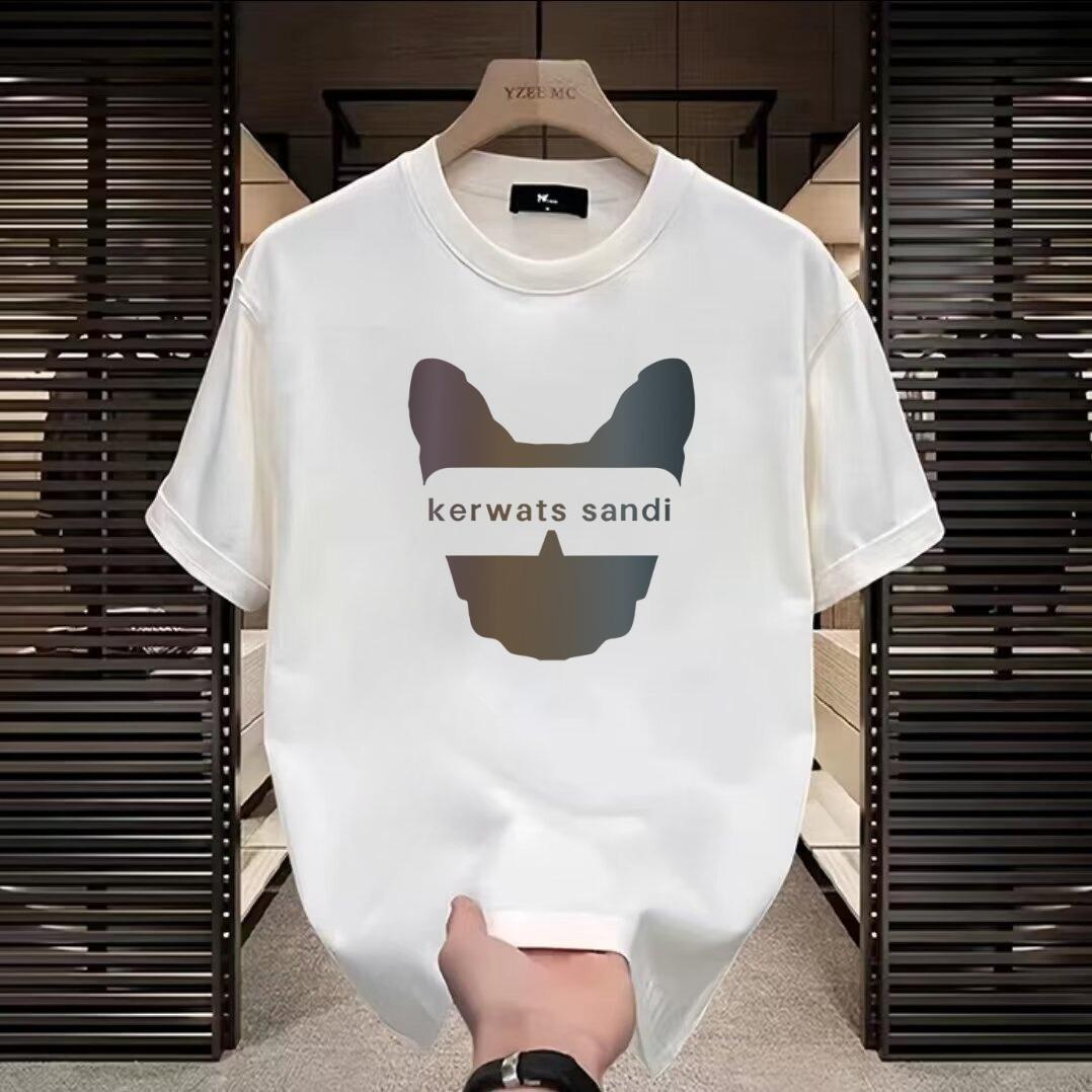 

American High Street Punk Pure Cotton Short Sleeve T-shirt for Youth - Unisex Summer Trend, Loose Fit, Round Neck Top 2XL чорний