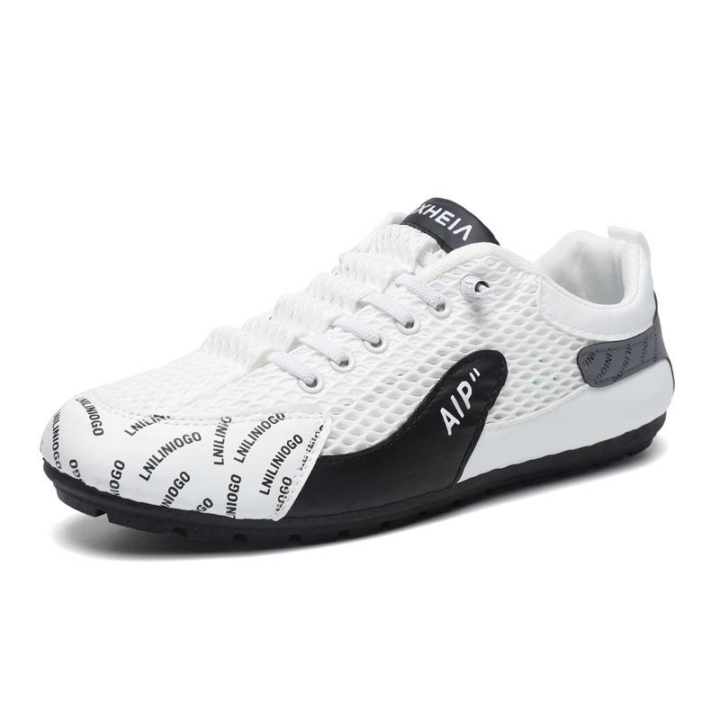 Lazy shoes summer mesh breathable driving shoes ins high-end casual shoes 39 белый