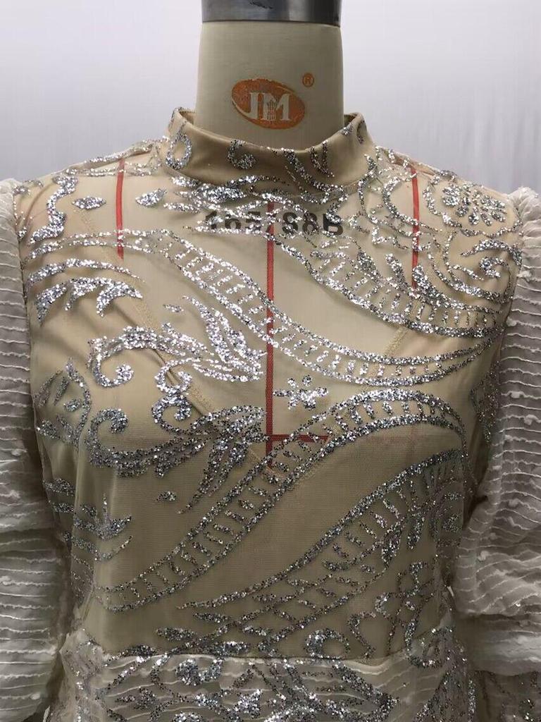 2025 V-Neck Gold Feather Princess Evening Dress