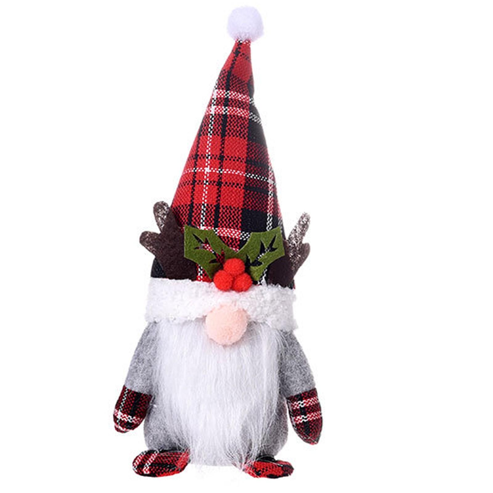 

Безликая кукла-гном, плюшевые рождественские украшения, вязанная крючком подвеска, кулон ручной работы, швейные поделки