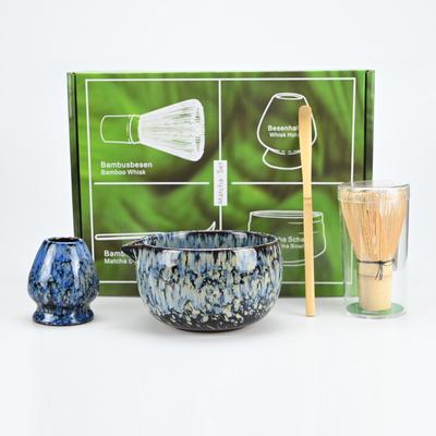 2pcs/4pcs/5pcs Japanese-style Matcha Set Matcha Bowl With Mouth Song Dynasty Tea Tip Tool Matcha Whisker Stand