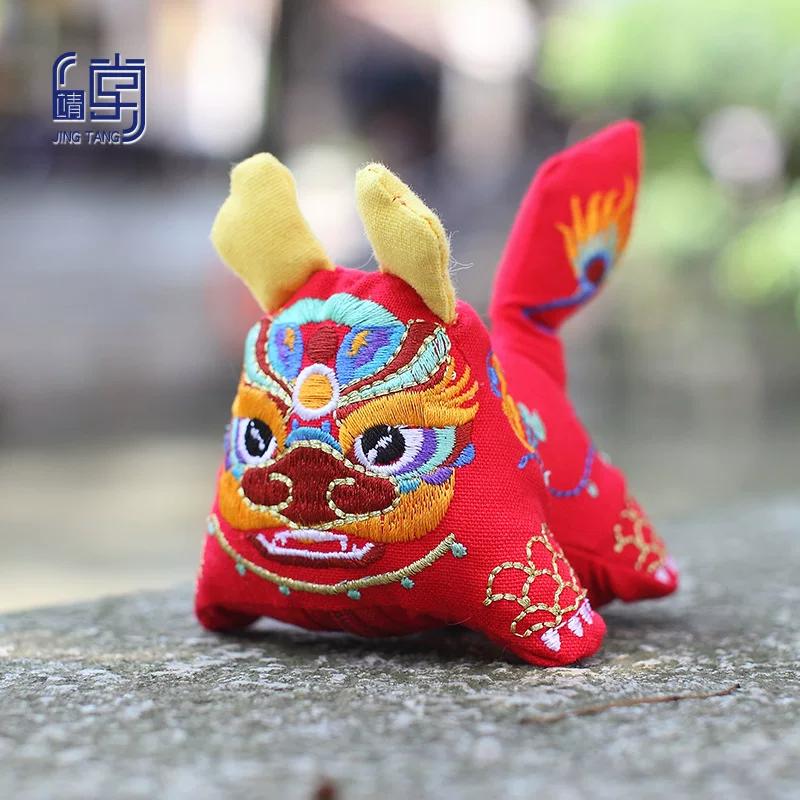 Dragon Boat Festival Auspicious Dragon Finished Product Sachet Tiger Protective Talisman Perfume Bag Handmade Embroider Doll Pouch Car Sachet