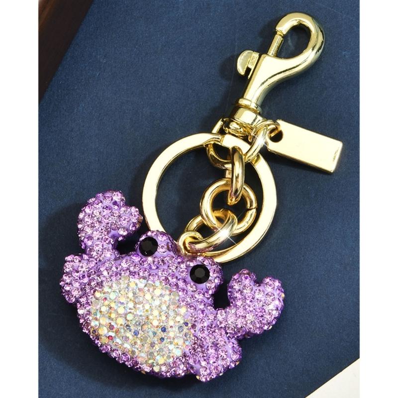 Elegant Crab Keychain With Dazzling Rhinestones Elegant Handbag Charm Sparkling Bag Charm For Bags And Keys In 3 Trendy Colors
