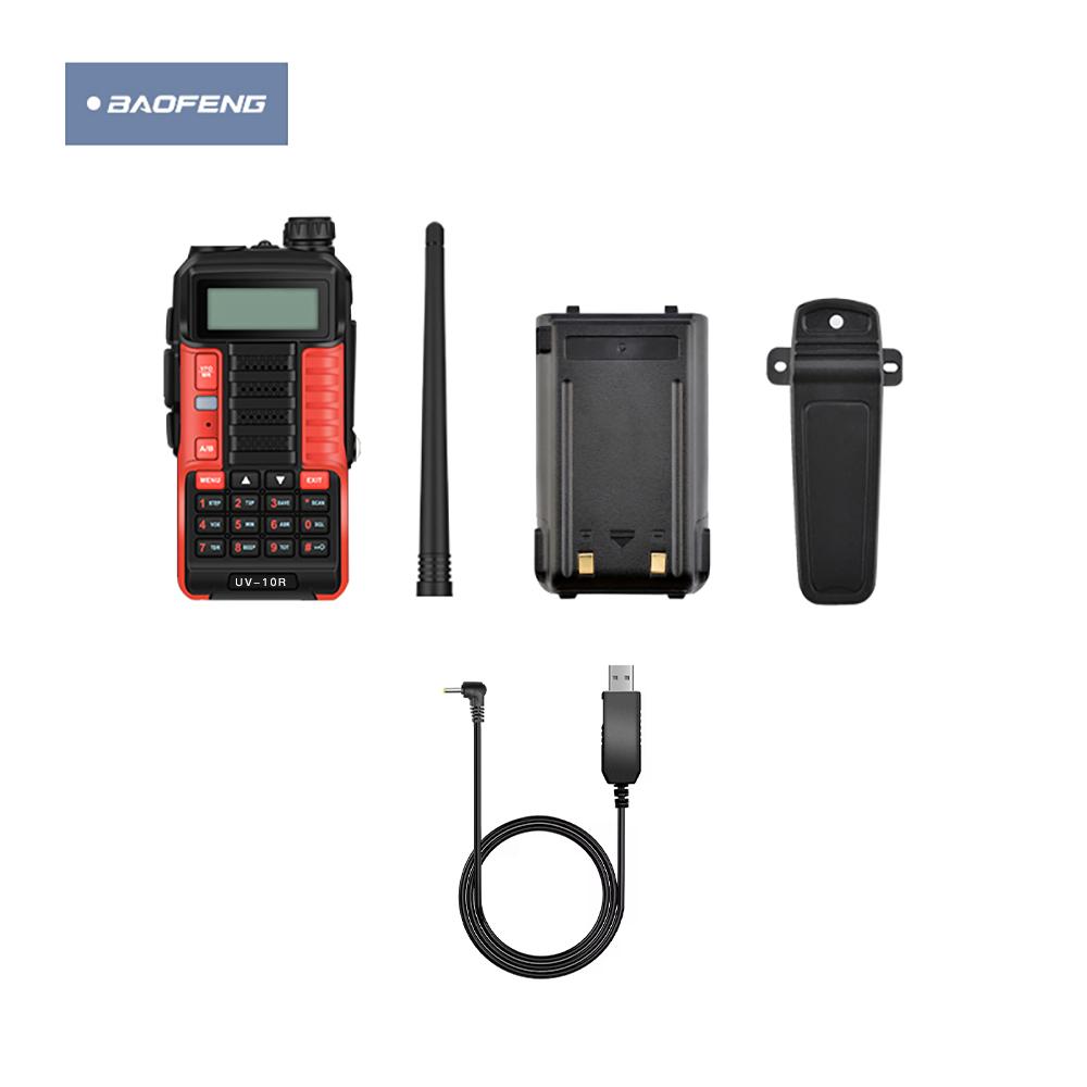 1 BUC Baofeng Uv 10r Walkie Talkie-uri Profesionale Putere Mare Bandă Dublă Radio CB cu Două Benzi Transceiver HF VHF UHF Bf UV-10R Nie roșu