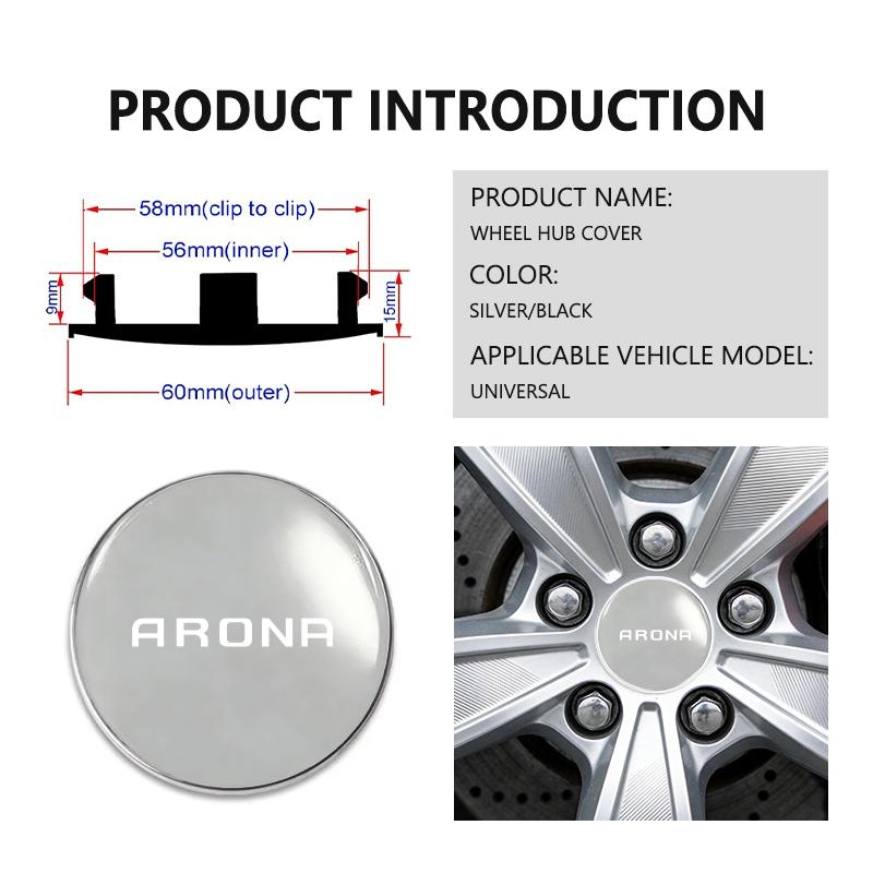 For Seat 4pcs 56/60mm Car Wheel Center Hub Caps Emblem Stickers Tire Rim Covers Auto Accessories CUPRA Altea Leon 5f Ibiza 6j ibz023
