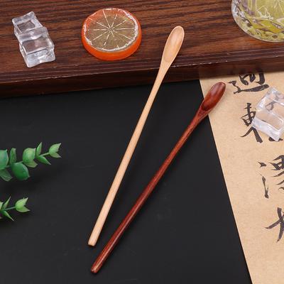 Japanese Long Handle Wooden Honey Sugar Spoon - Multi-Purpose Tea Coffee Dessert Stirrer Household Utensil